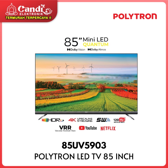 POLYTRON LED 4K HDR  TV 85 INCH 85UV5903