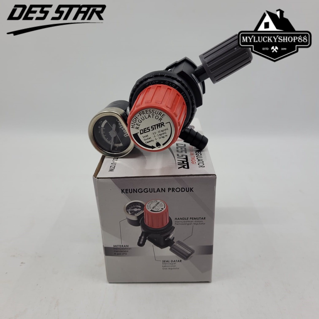 Regulator Gas Des Star DS-U12TM Tekanan Tinggi Meter Non Meter DS-U12T