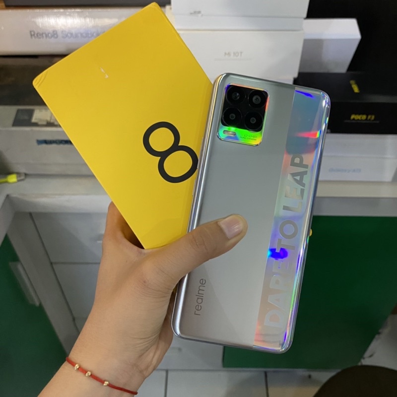 Realme 8 8/128gb second bekas pakai normal fullset original resmi