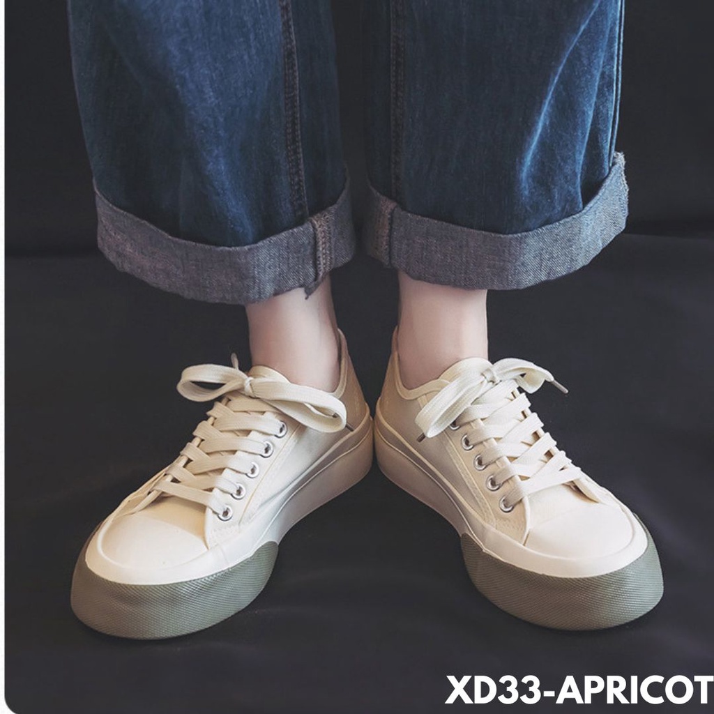 SEPATU SNEAKERS WANITA CLASSY MODIS VIRAL TRI COLOUR BAHAN CANVAS IMPORT D33