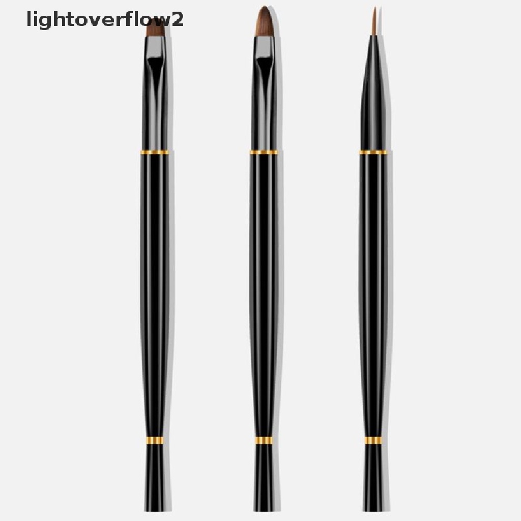 (lightoverflow2) 3pcs / Set Pena Terapi Cahaya Dengan Cover Untuk Nail Art (ID)