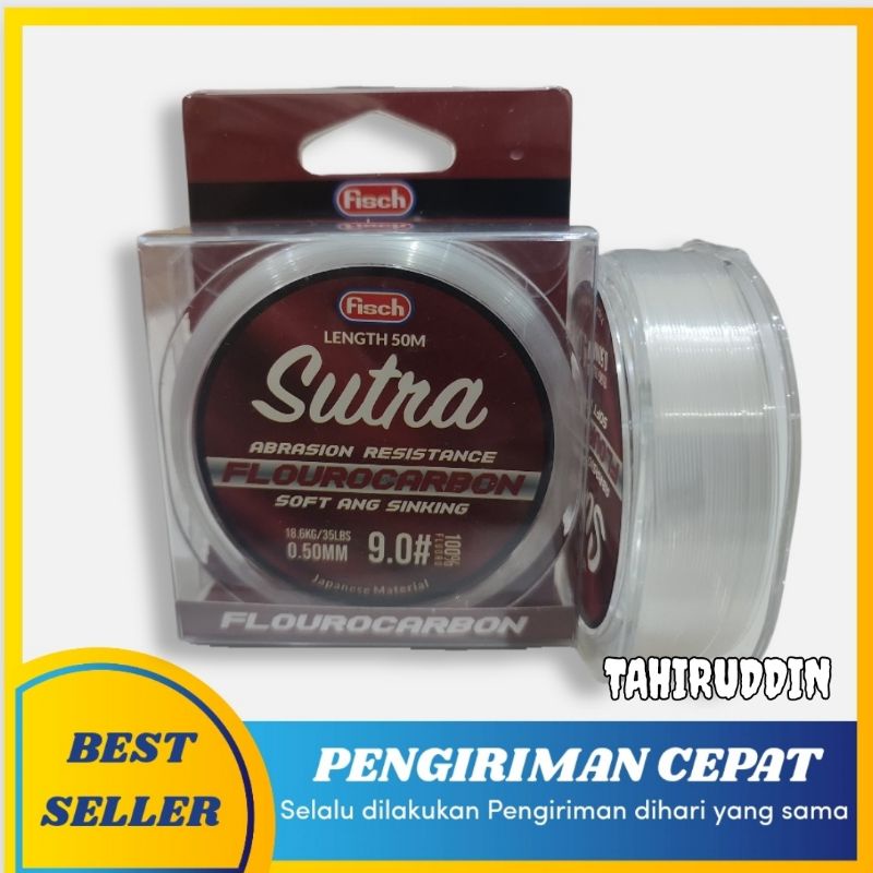 Senar Fisch SUTRA FLOUROCARBON Soft dan Sinking Panjang 50 meter