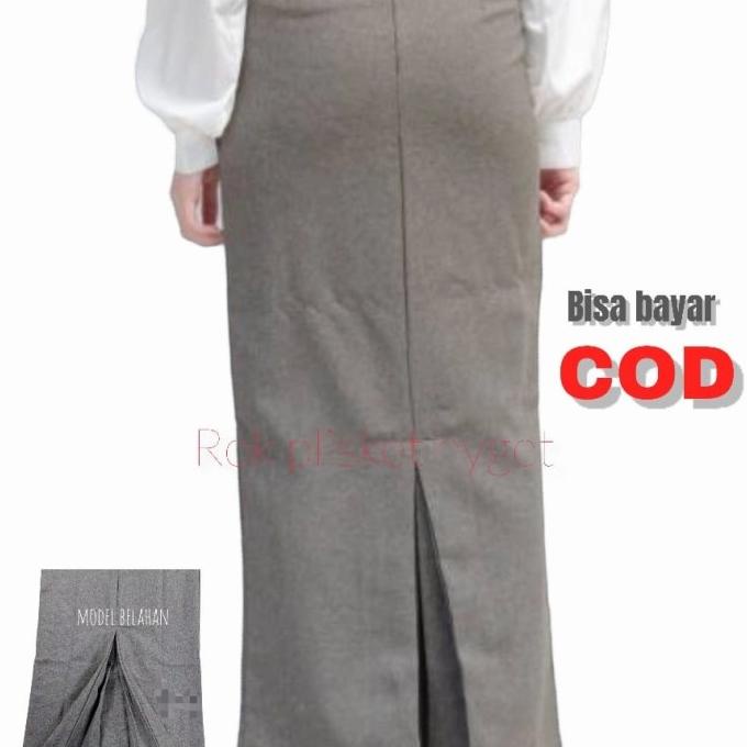 (COD) Rok span kerja Rok sepan kerja panjang ROK KERJA KANTORAN ROK HITAM