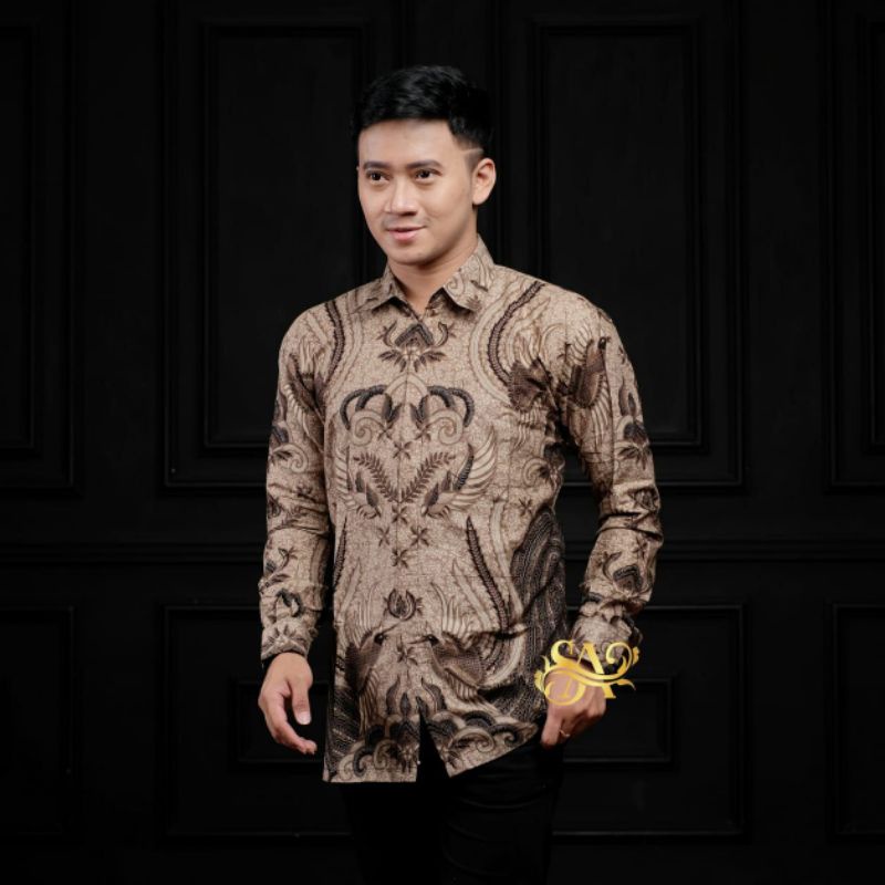 BATIK JOHNY DEEP BAJU BATIK PRIA KEMEJA BATIK PRIA LENGAN PANJANG SIZE M L XL XXL