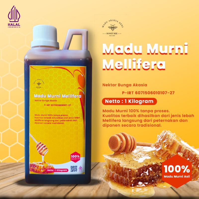 

MADU AKASIA Madu Murni Asli Nektar Bunga Akasia 1kg madu asli 100% Manis