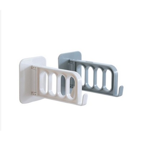 Gantungan Baju Hook Lipat Tempel Dinding 4 Lubang Stand Hanger Baju Lipat Gantungan Hanger 4 Kait Multifungsi Serbaguna
