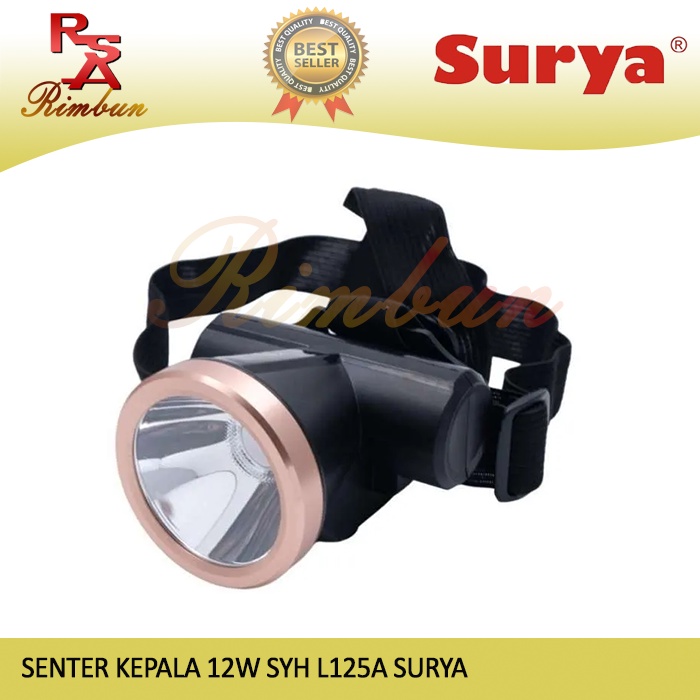Senter Kepala cas carger + Yellow cover 12 watt surya