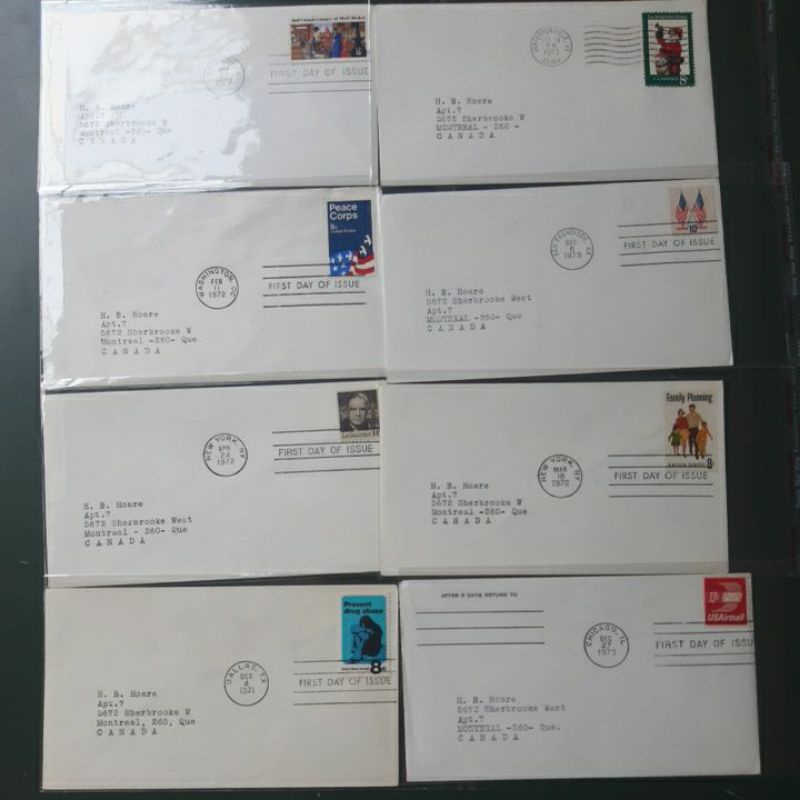 

Perangko First Day Issue USA1972 1973 FDC sampul prangko