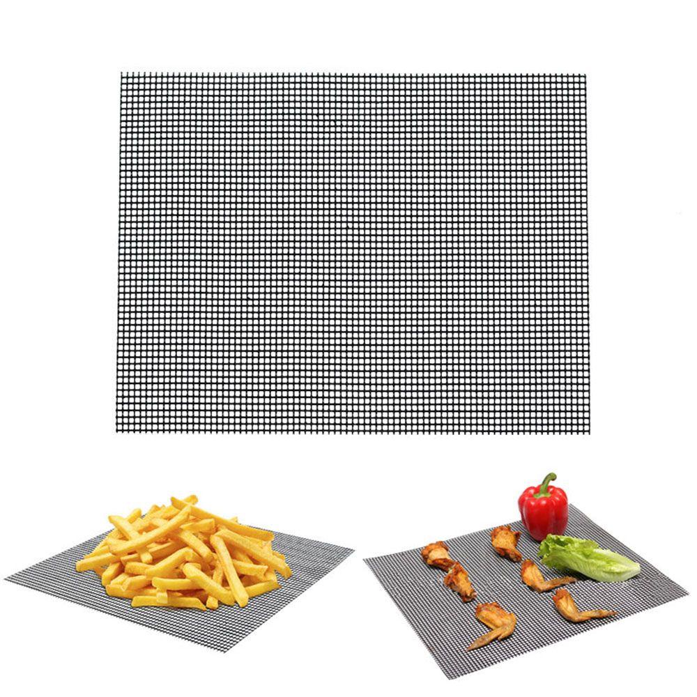 Nickolas1 Aksesoris BBQ Anti Lengket Untuk Kegiatan Luar Ruangan Reusable High Security Tahan Panas BBQ Grill Mesh Mat Alas Memanggang