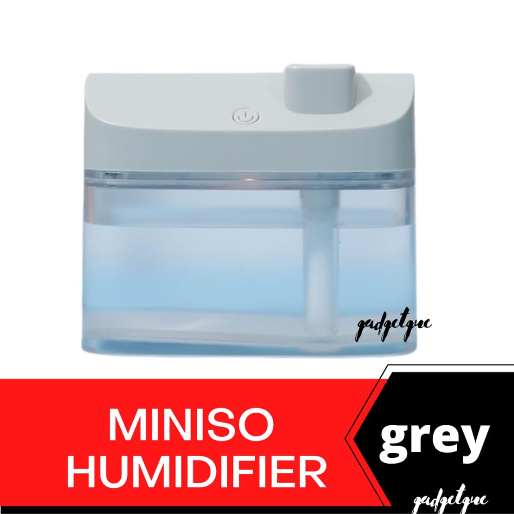 humidifier mini miniso 200ml warna grey diffuser humidifier diffuser miniso humidifier diffuser aromaterapi original