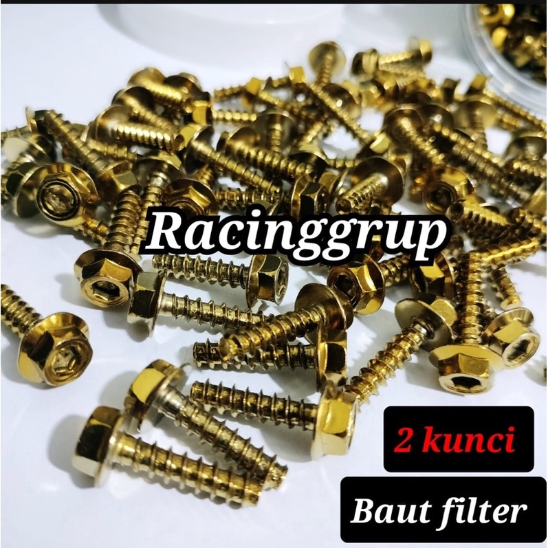 BAUT PROBOLT FILTER UDARA MODEL 2 KUNCI BAUT PROBOLT BOX FILTER HONDA YAMAHA MIO FINO XEON NMAX AEROX LEXI PCX VARIO BEAT SCOOPY SPACY DLL