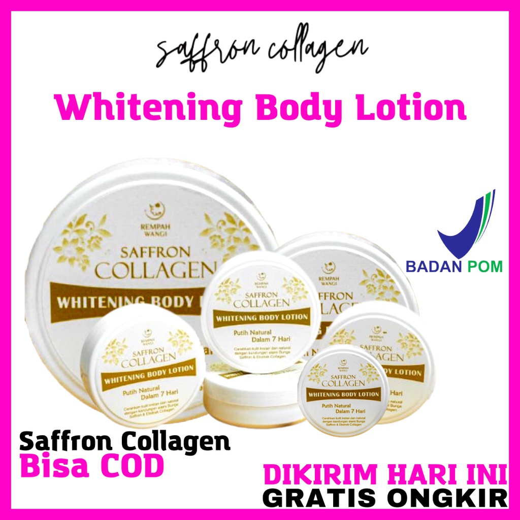 WHITENING BODY LOTION SAFFRON COLLAGEN GLOWING NATURAL