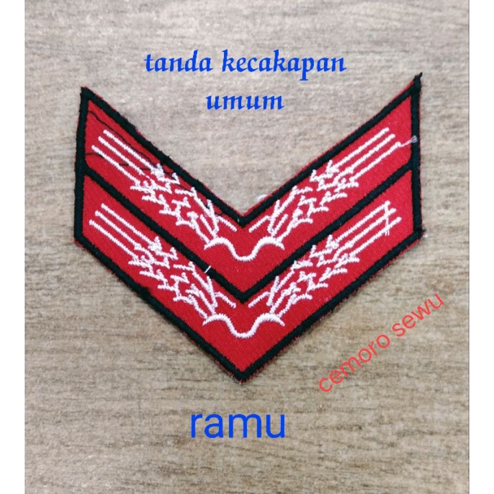 badge tempel ramu bet tanda kecakapan umum pramuka