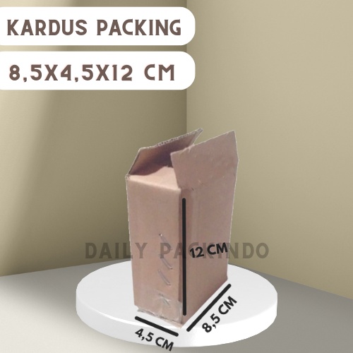 

Kardus/Packing/Dus/Box Ukuran 8,5x4,5x12 Cm Baru Polos Tebal B Flute