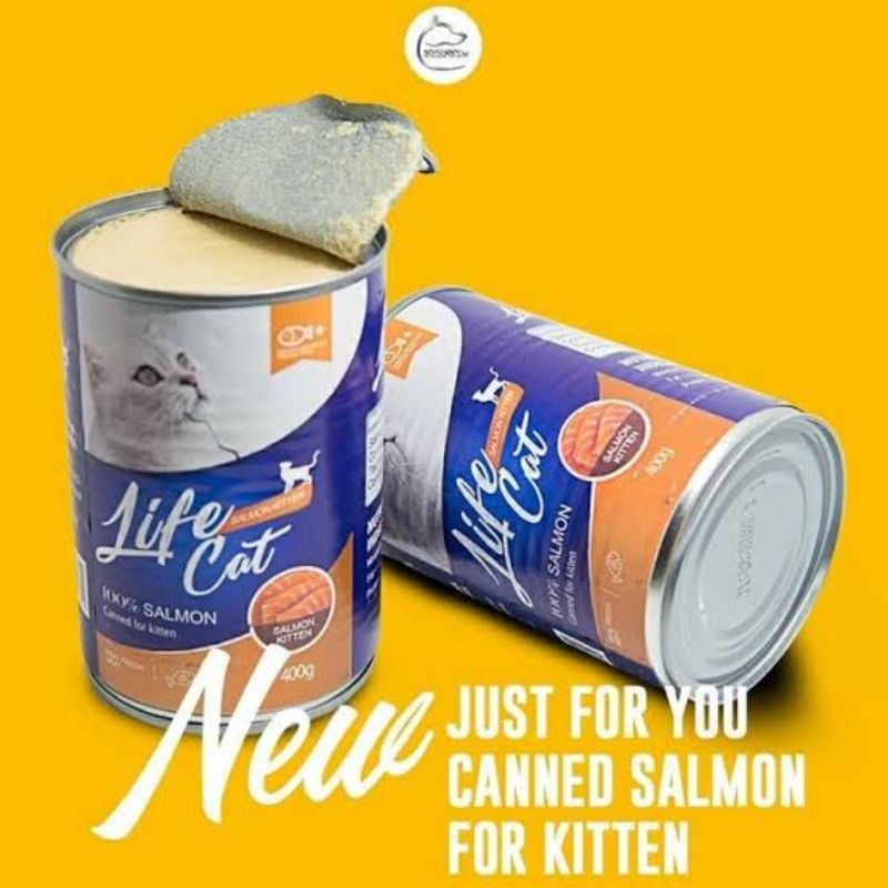 Jual Life Cat Kaleng Salmon Kitten Gram Shopee Indonesia