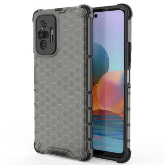 Dijual REDMI NOTE 10 / NOTE 10 PRO SOFT CASE RUGGED ARMOR HONEYCOMB SERIES - NOTE 10 PRO SMOKE GREY 