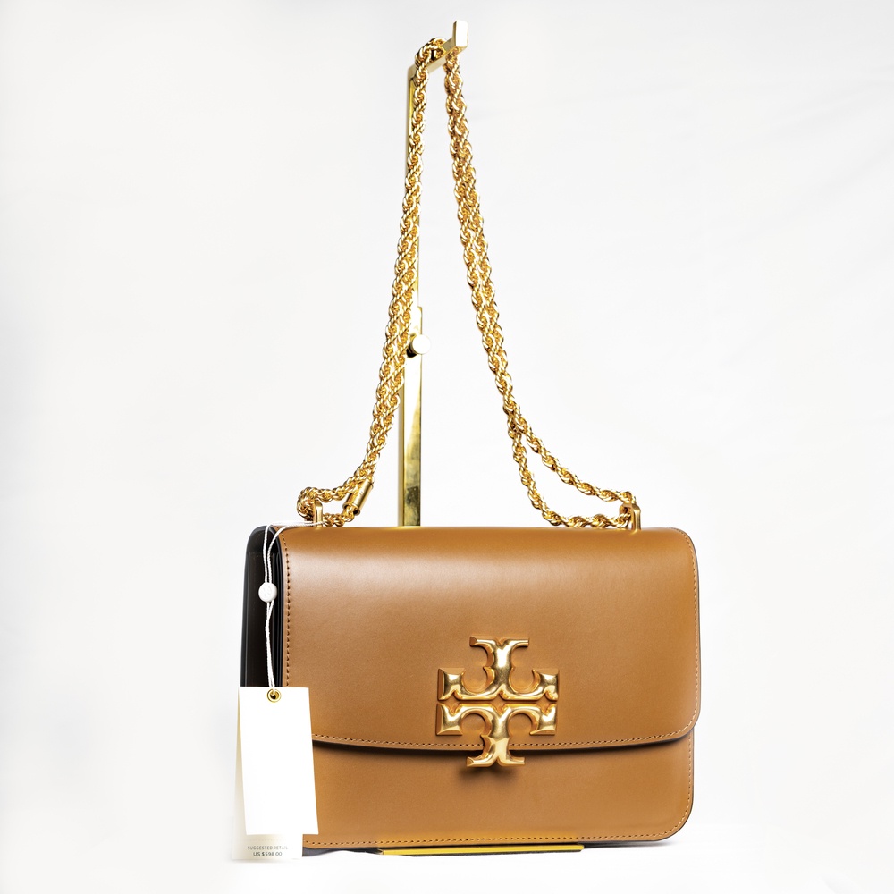 Tory Burch Eleanor Strap & Chain Medium - Moose [100% Original]