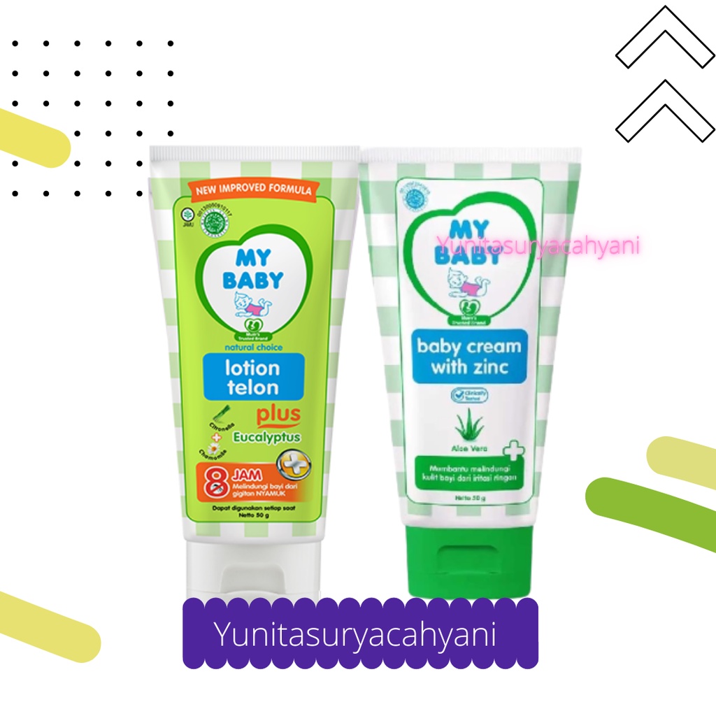Jual MY BABY Telon Plus Lotion 50gr anti nyamuk/MY BABY Diaper Rash