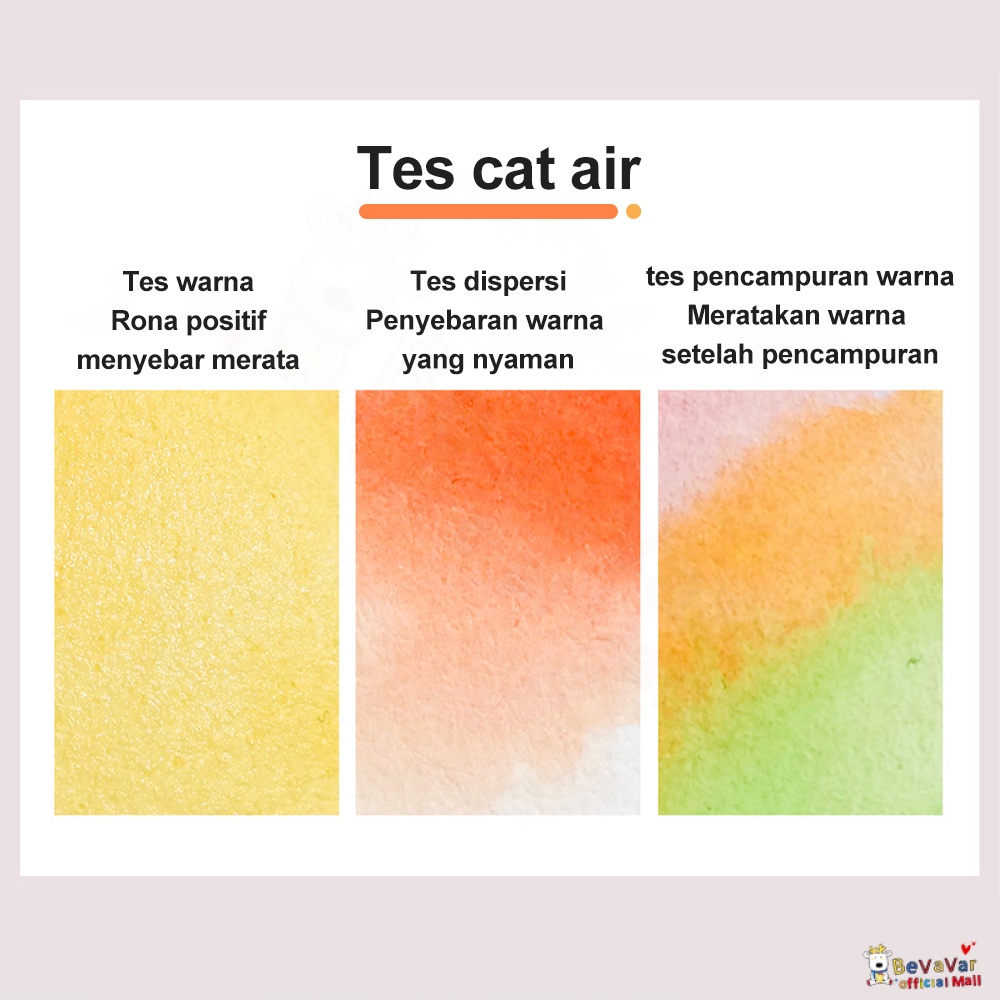 BEVAVAR Watercolor Set 48 Warna Solid Cat Air Padat Set