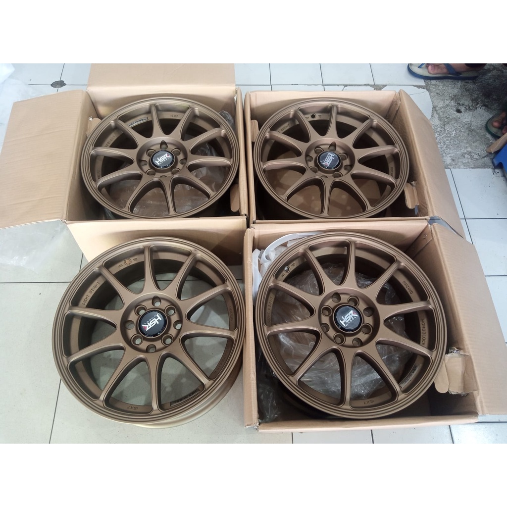 velg jdm ring 16 hsr indy warna bronze vlg mobilio jazz brio hsr surabaya