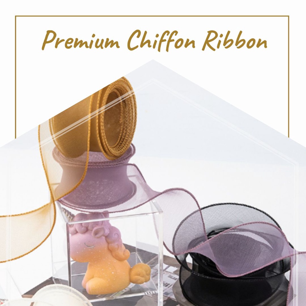 

PREMIUM CHIFFON RIBBON 4 CM / PITA (PITA BUKET / PITA BUNGA / HIASAN BUKET / FLORIST SUPPLY)
