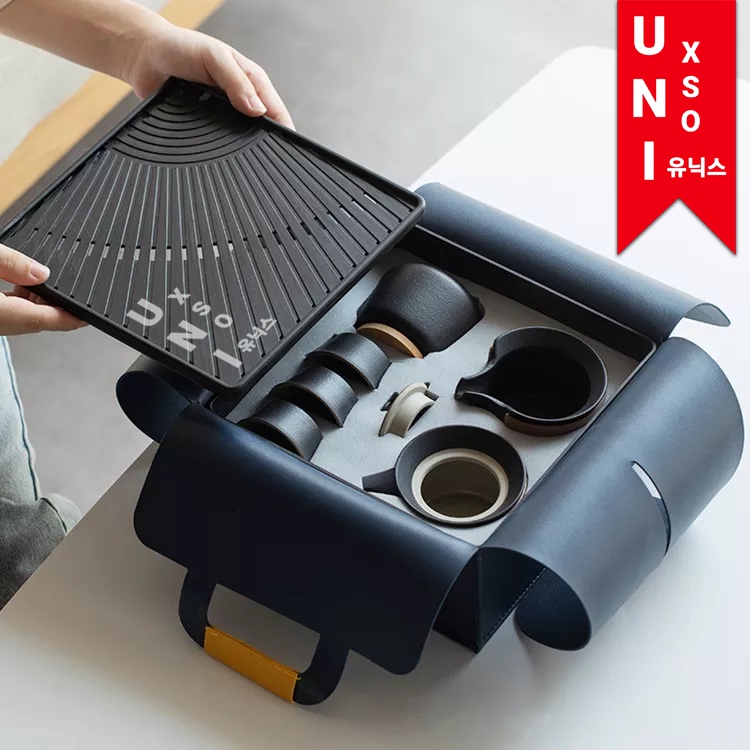 Unixso Travel Chinese Tea Set Portable | Tea Pai sang Jit Set | Premium Hampers Corporate | Gelas Te