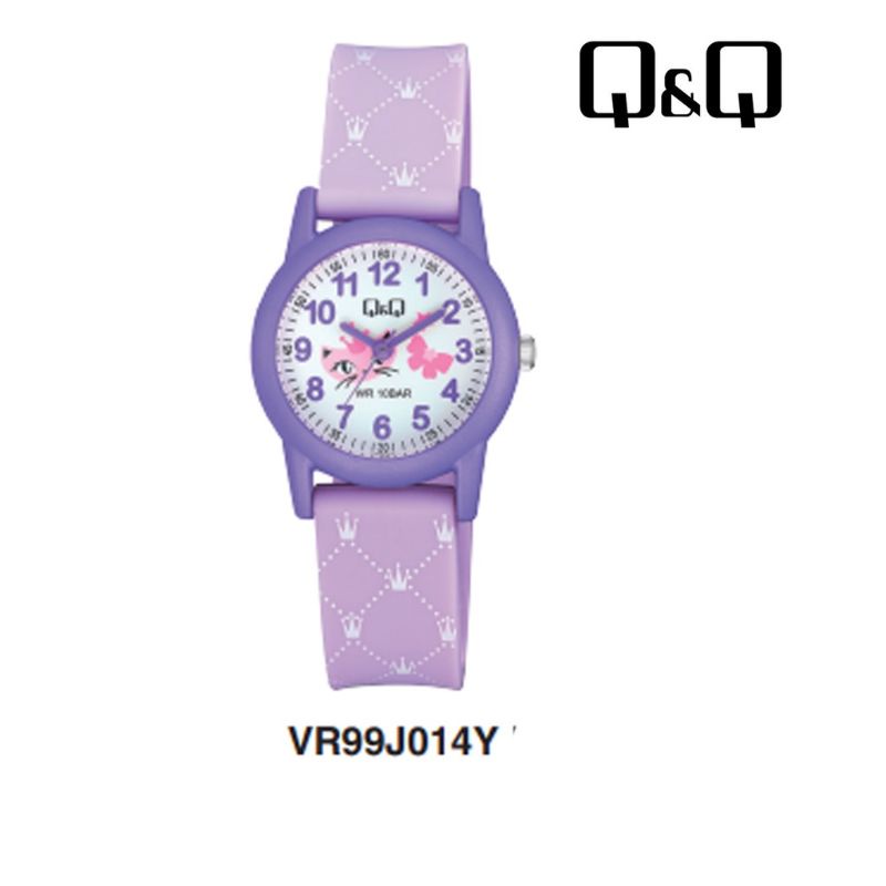 Q&amp;Q QNQ QQ ORIGINAL RUBBER BAND VR99J011-020Y Ready Jam Tangan Anak Anti Air CHEERFULL STYLE