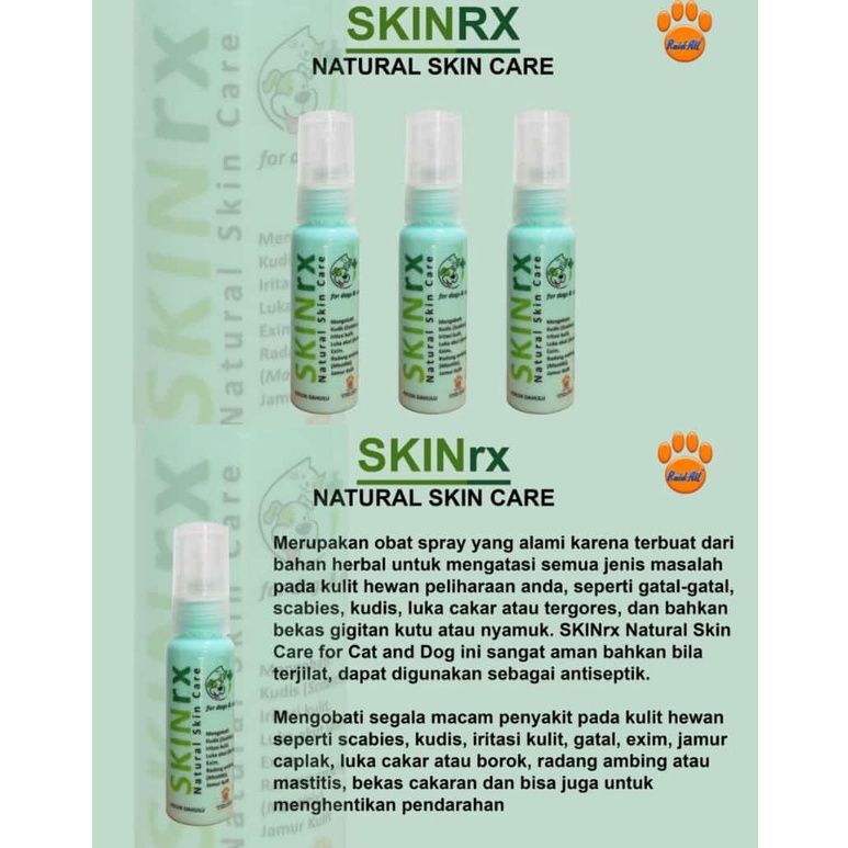 SKINRX 30Ml Spray Raid All | Mengobati Segala Macam Penyakit Kulit Hewan | Ampuh Dan Original