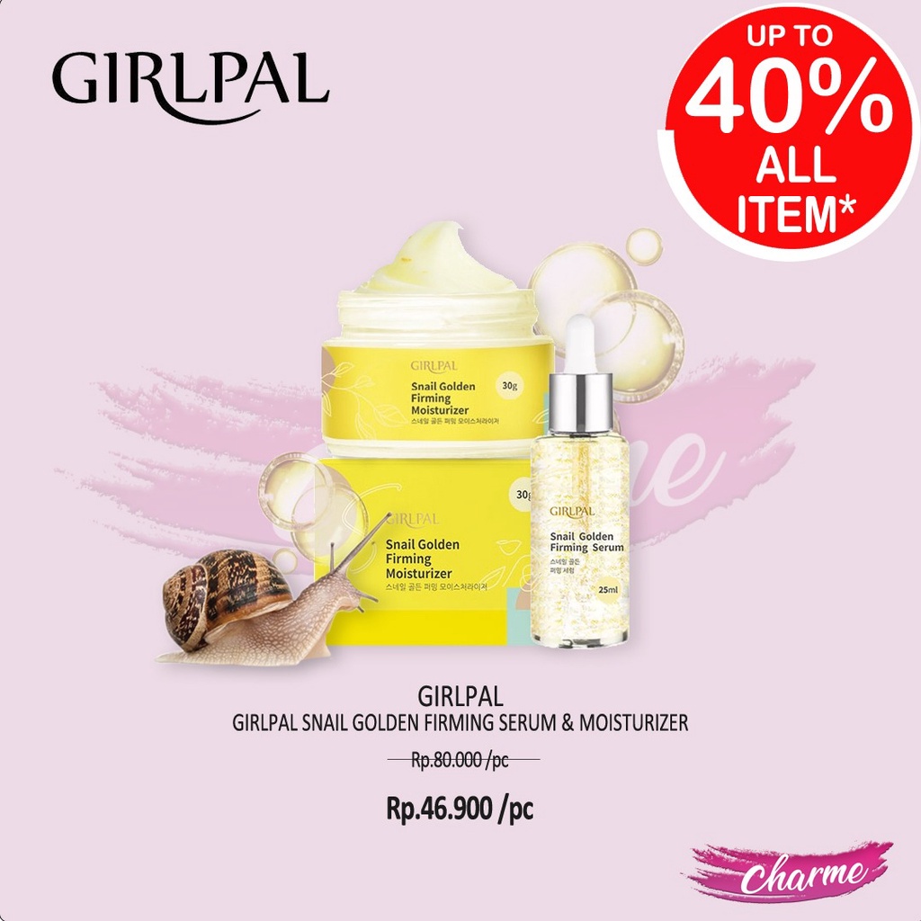 (READY &amp; ORI) GIRLPAL Snail Eye Cream Golden Firming Serum Moisturizer BPOM