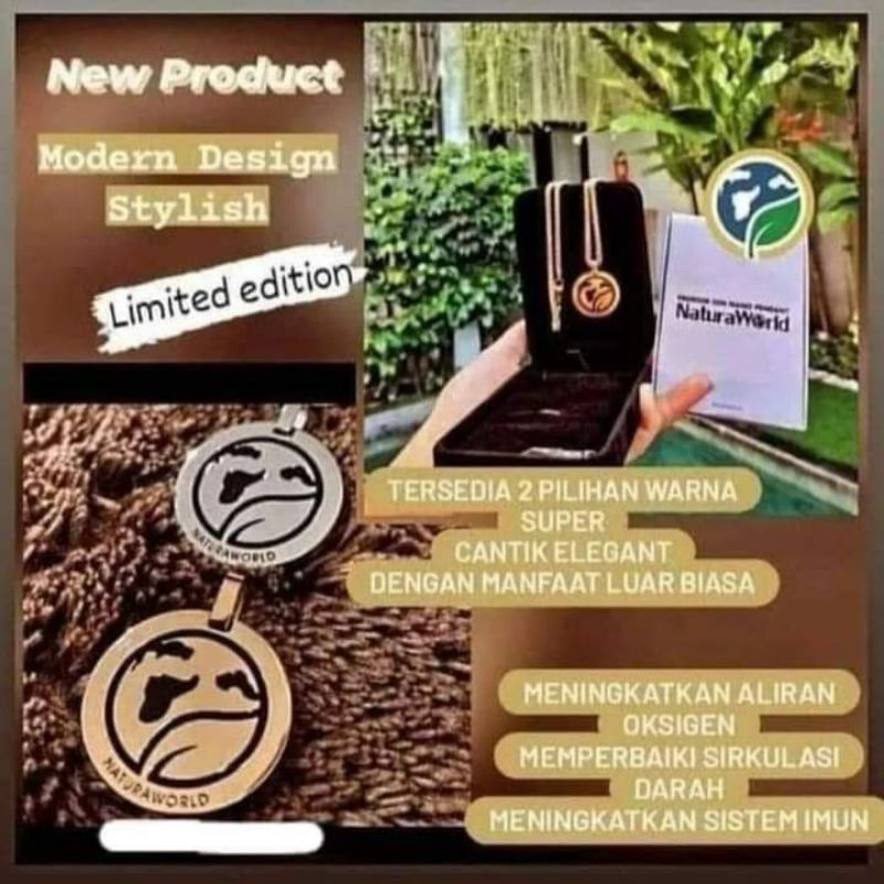 Kalung Kesehatan Premium Pendant ION Nano Natura World (Original dan Bayar Ditempat)