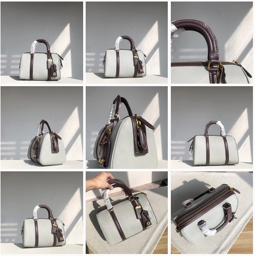 [Instant/Same Day]coach  8530  117 8529 Ruby Satchel 25 In Signature Textile Jacquard Women Crossbody Sling Bag   ztb