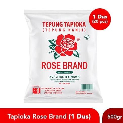 

[COD] Paket Tepung Tapioka Rose Brand 500 Gram (1 Dus) [COD]