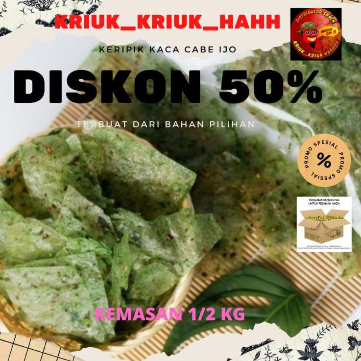 

Harga Bagus--KERIPIK KACA ½ Kg / Keripik kaca pedas daun jeruk / keripik kaca 500 gr