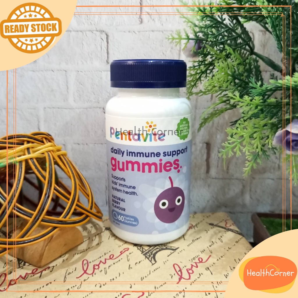 Pentavite Daily Immune Support - Kids Immunity Vitamin C &amp; Zinc 60 Gummies