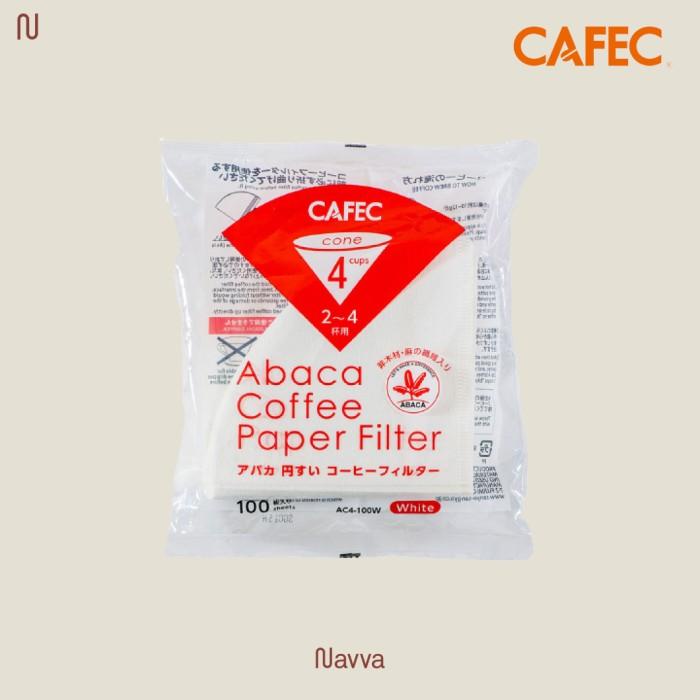 Cafec Abaca Coffee V60 Paper Filter 02 White 100 P Kertas Saring Kopi 21