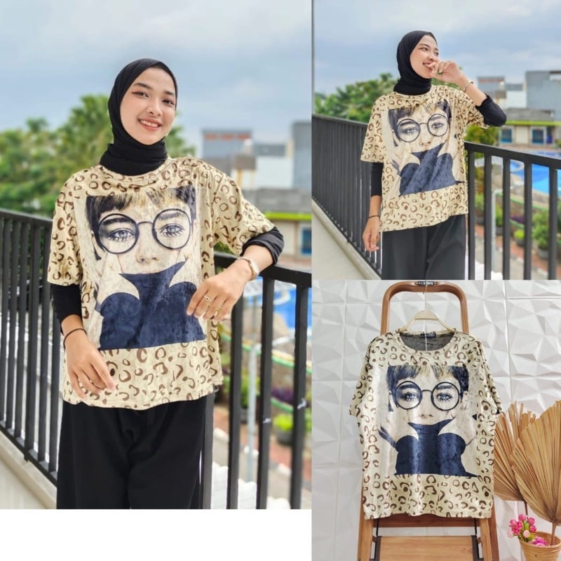 KAOS VELVET LEOPARD IMPORT // ATASAN VELVET IMPORT BKK