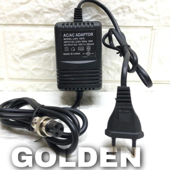 Adaptor Mixer Ashley Play 8 - Alesis AX8N AC 18Vx2 350 mA