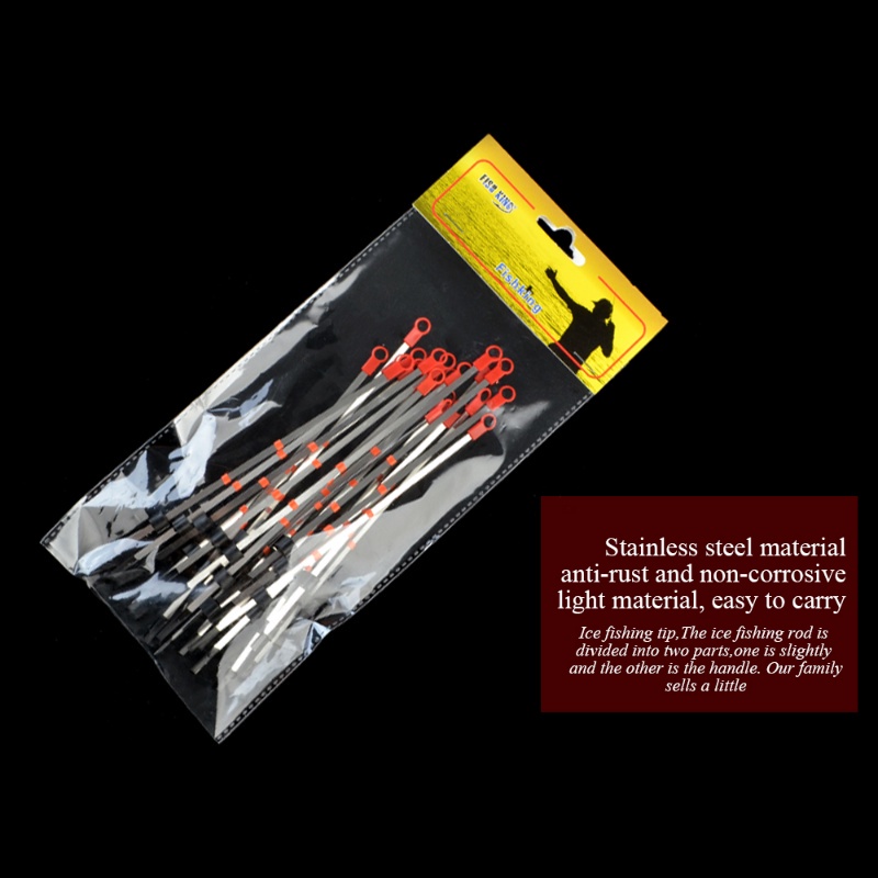 5pcs / set Joran Pancing Portable 170mm Bahan Stainless Steel Warna Acak Untuk Musim Dingin