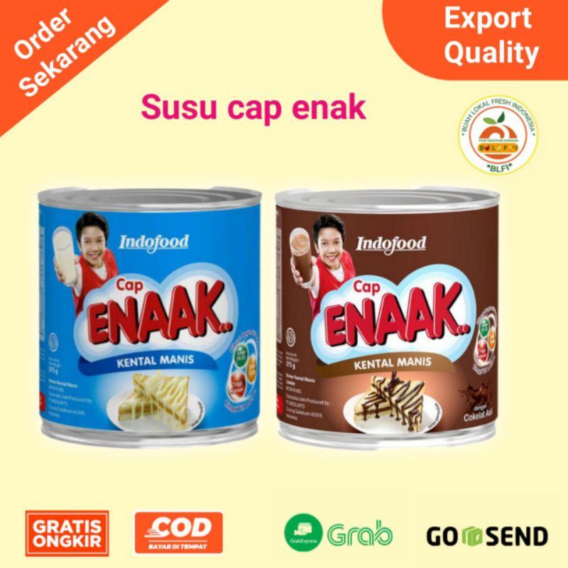 

SUSU KENTAL CAP ENAKKK KEMASAN KALENG 370GRAM DUA VARIASI RASA