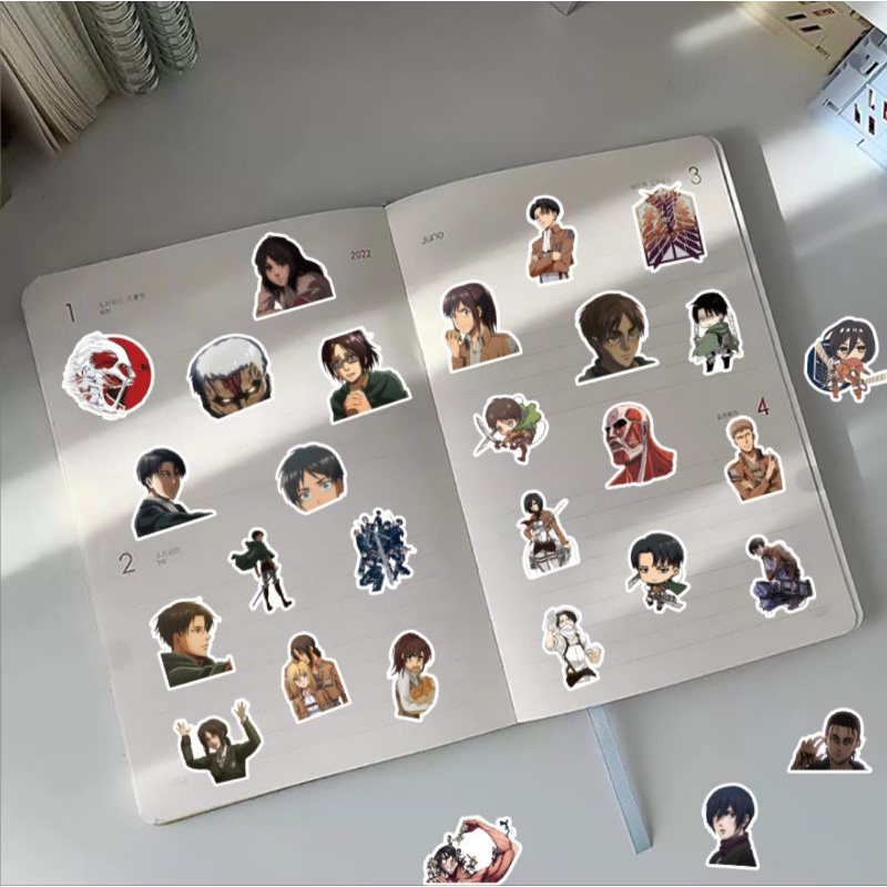 10 PCS Sticker Attack on Titan Stiker 5-7 cm Tahan Air High Quality | Shingeki No Kyojin