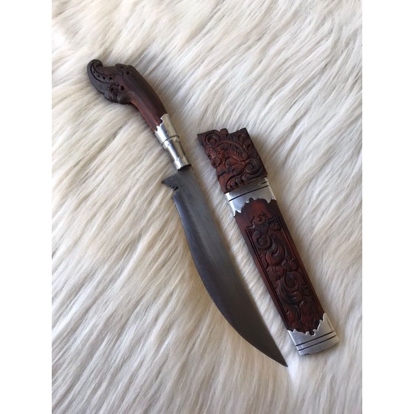 Pisau sadu/tiuk sadu ukir karang manuk khas pande besi bali