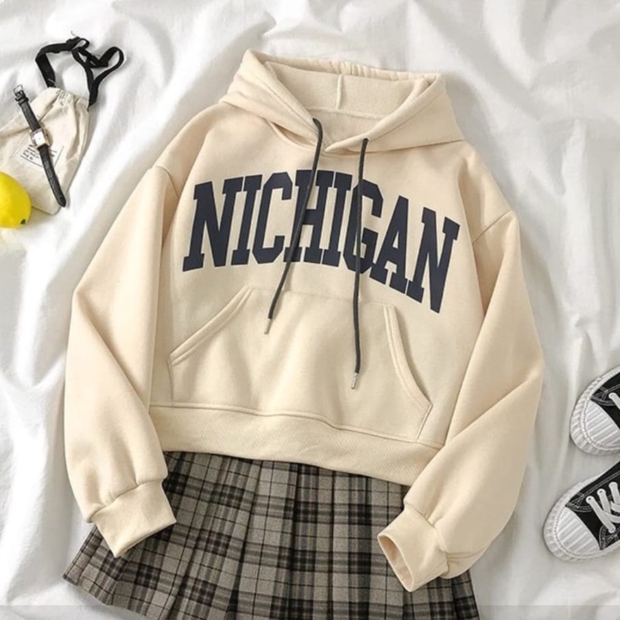 Nichigan Hoodie - Outfit Wanita Dan Pria - Allsize - Bahan Fleece tebal dan lembut