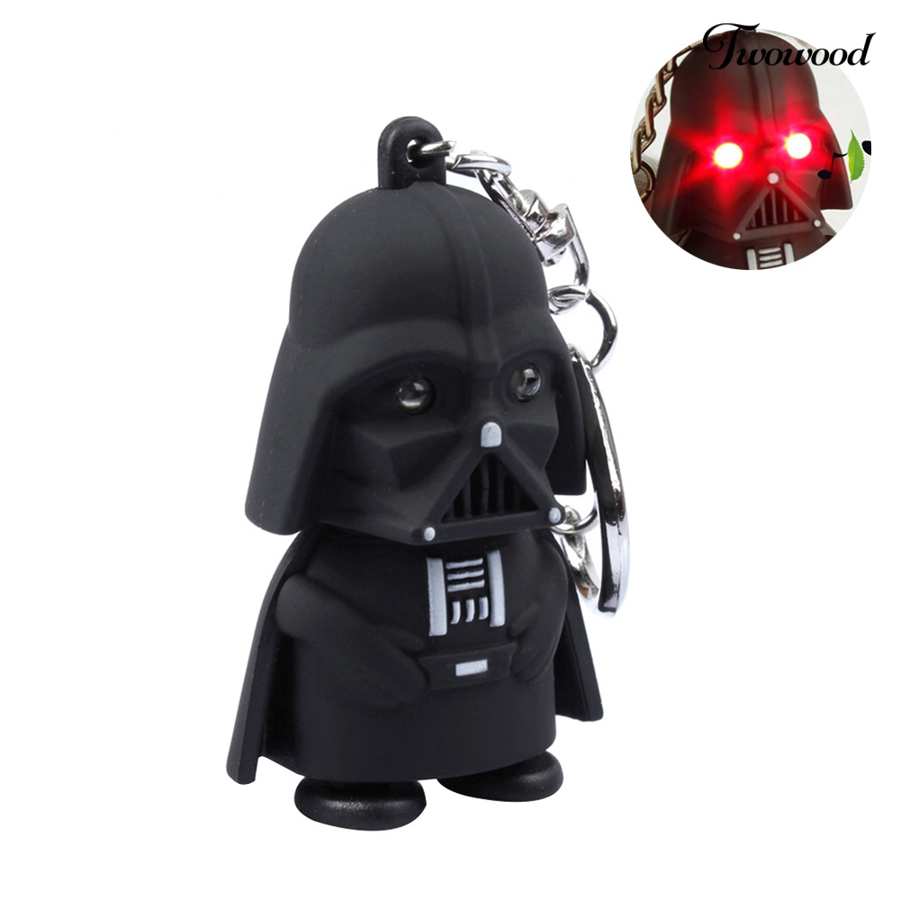 Twowood Gantungan Kunci Star Wars Darth Vader Dengan Lampu Ledsuara Untuk Dekorasi Tas