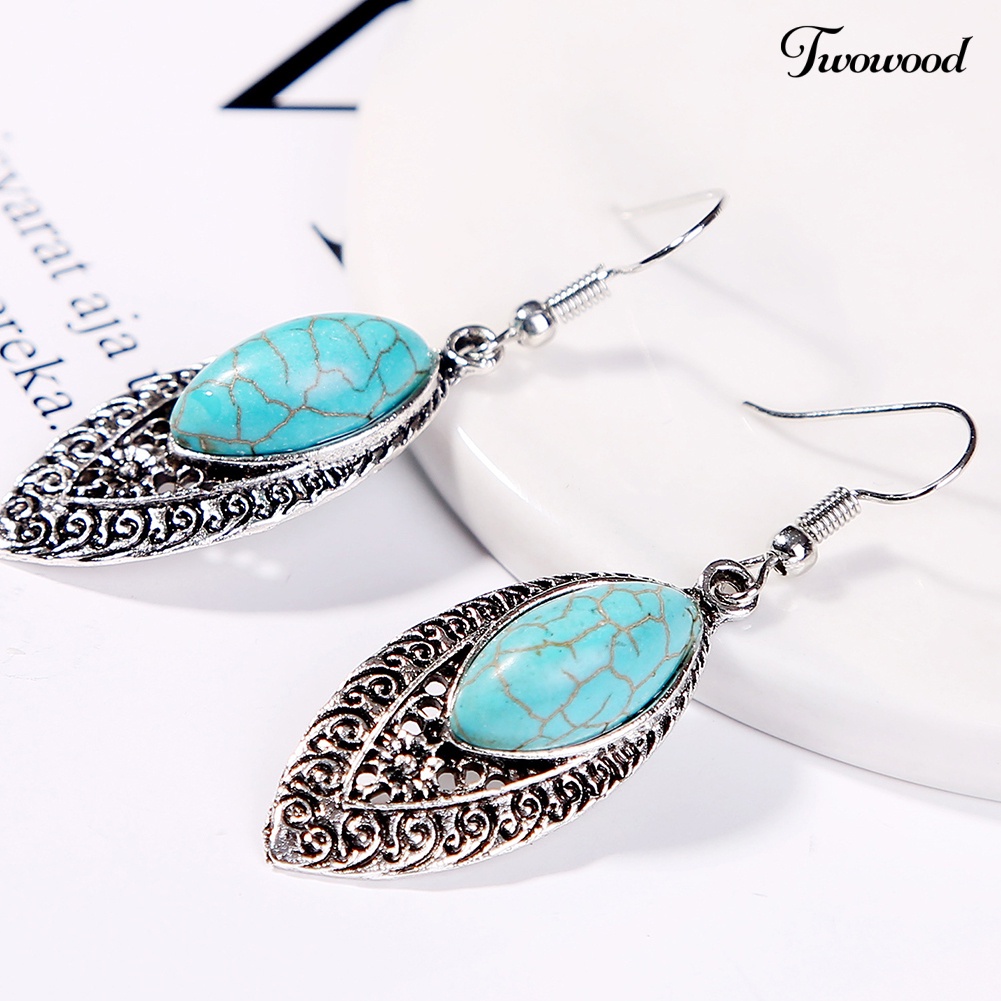 Anting Kait Model Menjuntai Bentuk Geometris Gaya Retro Bohemian Etnik Untuk Wanita