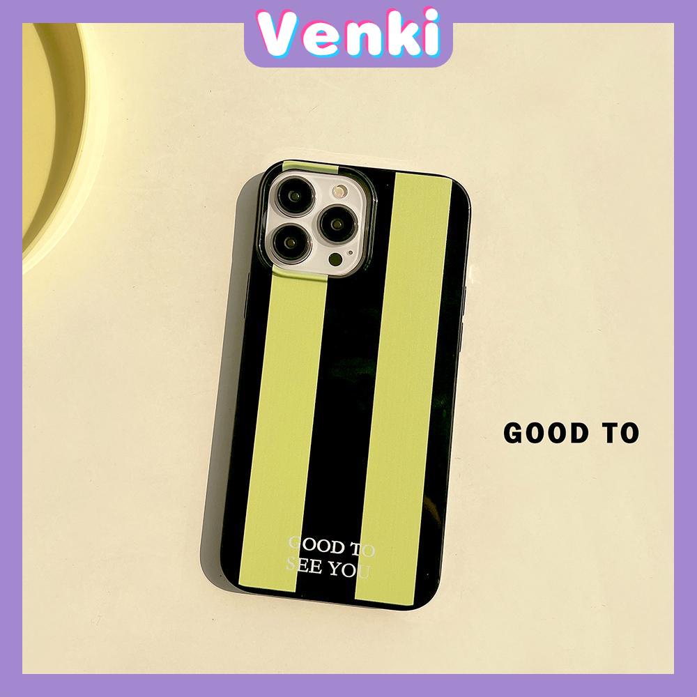 Case For iPhone 14 Series TPU Soft Case Green-black Stripes Glossy Candy Case Camera Protection Shockproof For iPhone 14 13 12 11 Plus Pro Max 7 Plus X XR