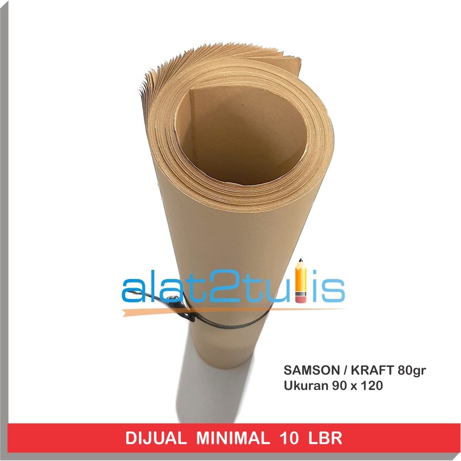 

Kertas Samson Coklat Kraft Craft 80 gram 90 x 120 cm Bungkus Packing ( Minimal 10 Lembar )