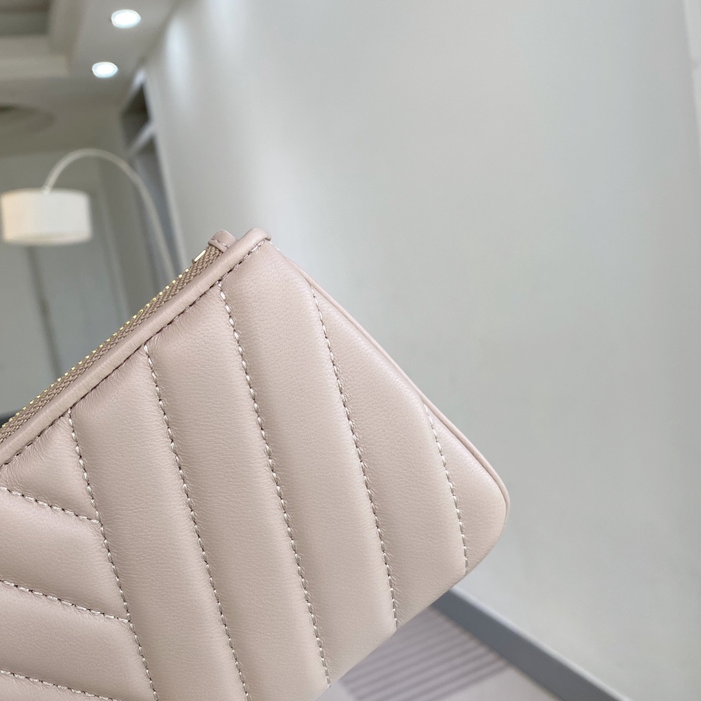 [Instant/Same Day]75602 Ori TB sheepskin women's long zipper purse Long wallet  qianbao