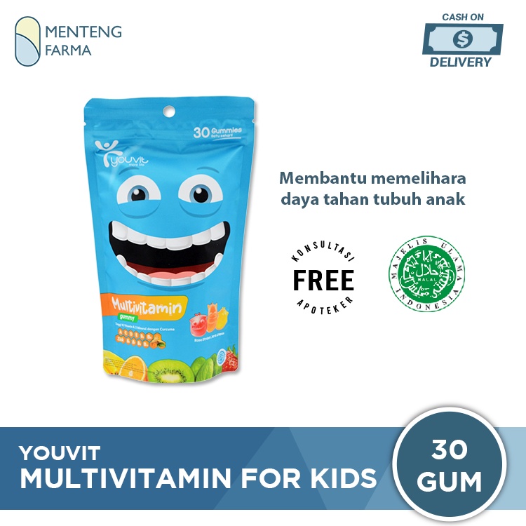 Youvit Multivitamin For Kids 30 Gummies - Multivitamin Gummy Anak Rasa Mix Buah