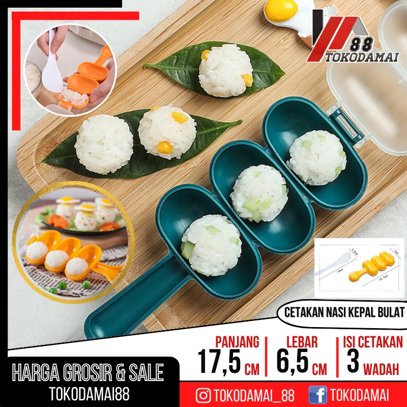 Rice Ball Shaker Bento / Cetakan Nasi Kepal Bulat FREE Centong Nasi