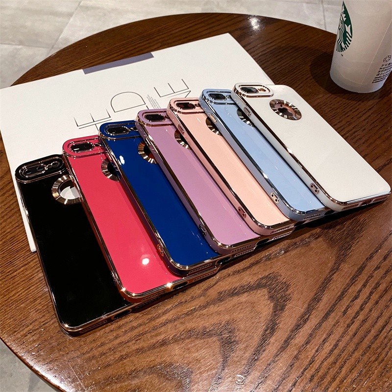 Casing Soft Case TPU 6D Mewah Shockproof Untuk iPhone 7 Plus / XS / XR / XS MAX